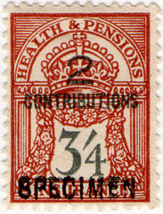 (un) 3/4d Brown & Grey (1945)