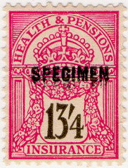(un) 13/4d Magenta & Olive (1939)