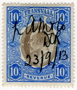 (97) 10/- Blue & Black (1902)