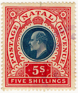 (100) 5/- Red & Blue (1902)