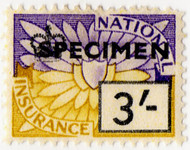(un) 3/- Purple & Yellow (1955)