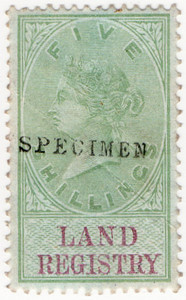 (32) 5/- Green & Violet (1881)