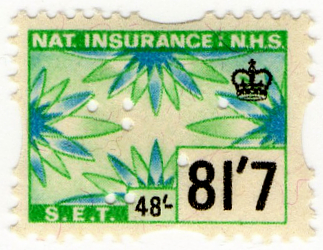 (439) 81/7d Green & Blue (1969)