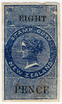 (09) 8d Blue & Black (1866)
