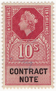 (65) 10/- Claret & Black (1959)
