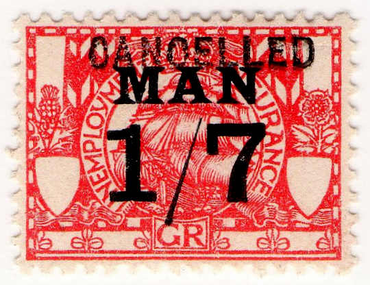 (55) 1/7d Red & Black (1921)
