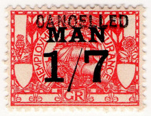 (55) 1/7d Red & Black (1921)