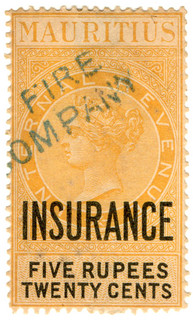 (un) 5R 20c Yellow & Black (1879)