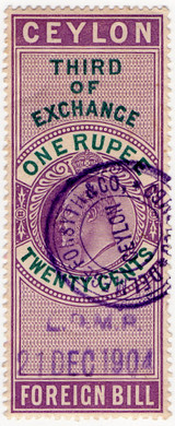 (72) 1R 20c Violet & Blue (1904)