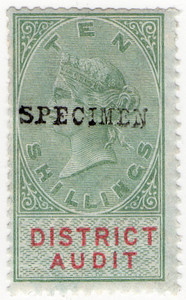 (07) 10/- Green & Carmine (1882)