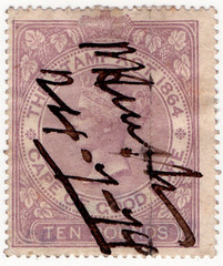 (45) £10 Lilac (1865)