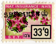 (356) 33/9d Olive & Magenta (1967)