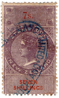 (104) 7/- Purple & Red (1867)