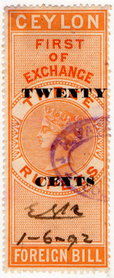 (42) 20c Overprint (1891)