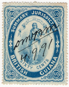(15a) 60c Blue on Blued Paper (1883)