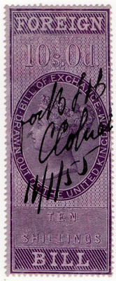 (19) 10/- Lilac (1854)