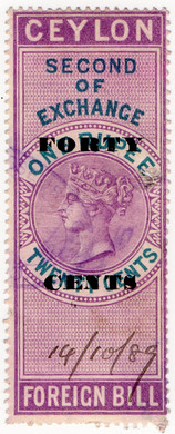 (43) 40c Overprint (1889)