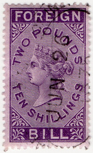 (100) £2 10/- Lilac (1872)