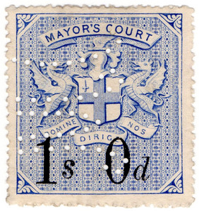 (23) 1/- Blue & Black (1902)