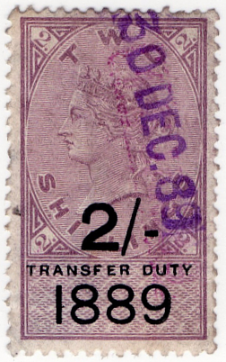 (13) 2/- Lilac & Black