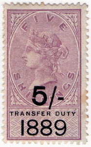(16) 5/- Lilac & Black
