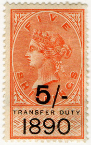 (25) 5/- Orange & Black