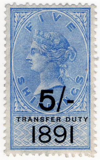 (34) 5/- Ultramarine & Black
