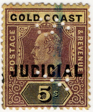 (17) 5/- Lilac & Black on Yellow (1903)