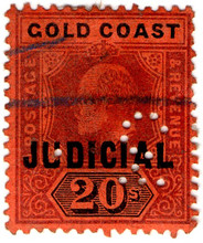 (19) 20/- Lilac & Black on Red (1903)