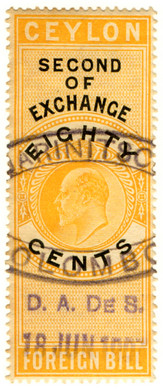 (80) 80c Orange & Black (1905)