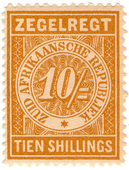 (52) 10/- Ochre (1886)