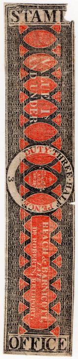 (42) 1½d Black & Red (1823)