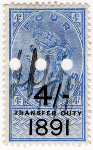 (33) 4/- Ultramarine & Black