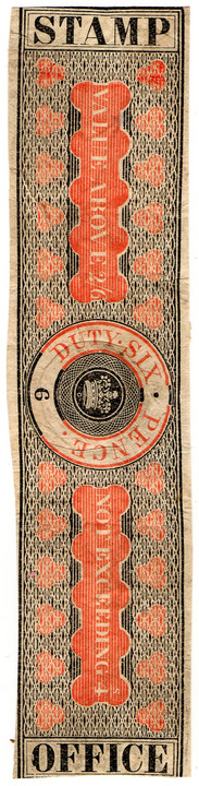 (58) 6d Black & Red (1823)