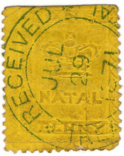 (65) 1d Yellow (1869)