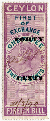 (43) 40c Overprint (1889)