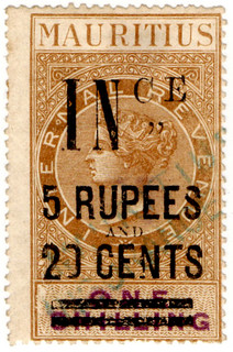 (26) 5R 20c Overprint (1878)