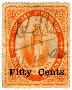 (09) 50c on 12c Orange (1875)