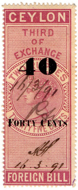 (53) 40c Overprint (1890)