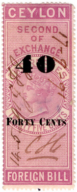 (53) 40c Overprint (1890)