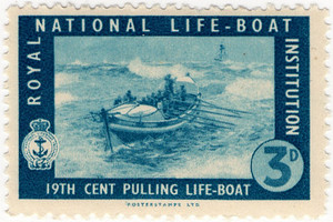 19th Cent Pulling Life-Boat