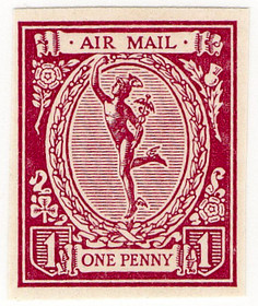 1d Plum - proof (1923)