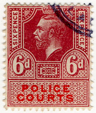 (24) 6d Claret & Scarlet (1921)