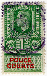 (31) 1/- Green & Scarlet (1947)
