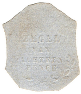 (04) 18d Embossed on White Paper (1856)